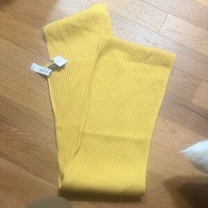 Lands' End Sunny Yellow Ribbed Scarf